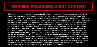 warning regarding adult content